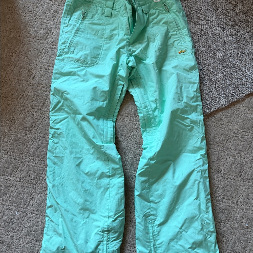 Women's Mint Green Ski Snow Pants